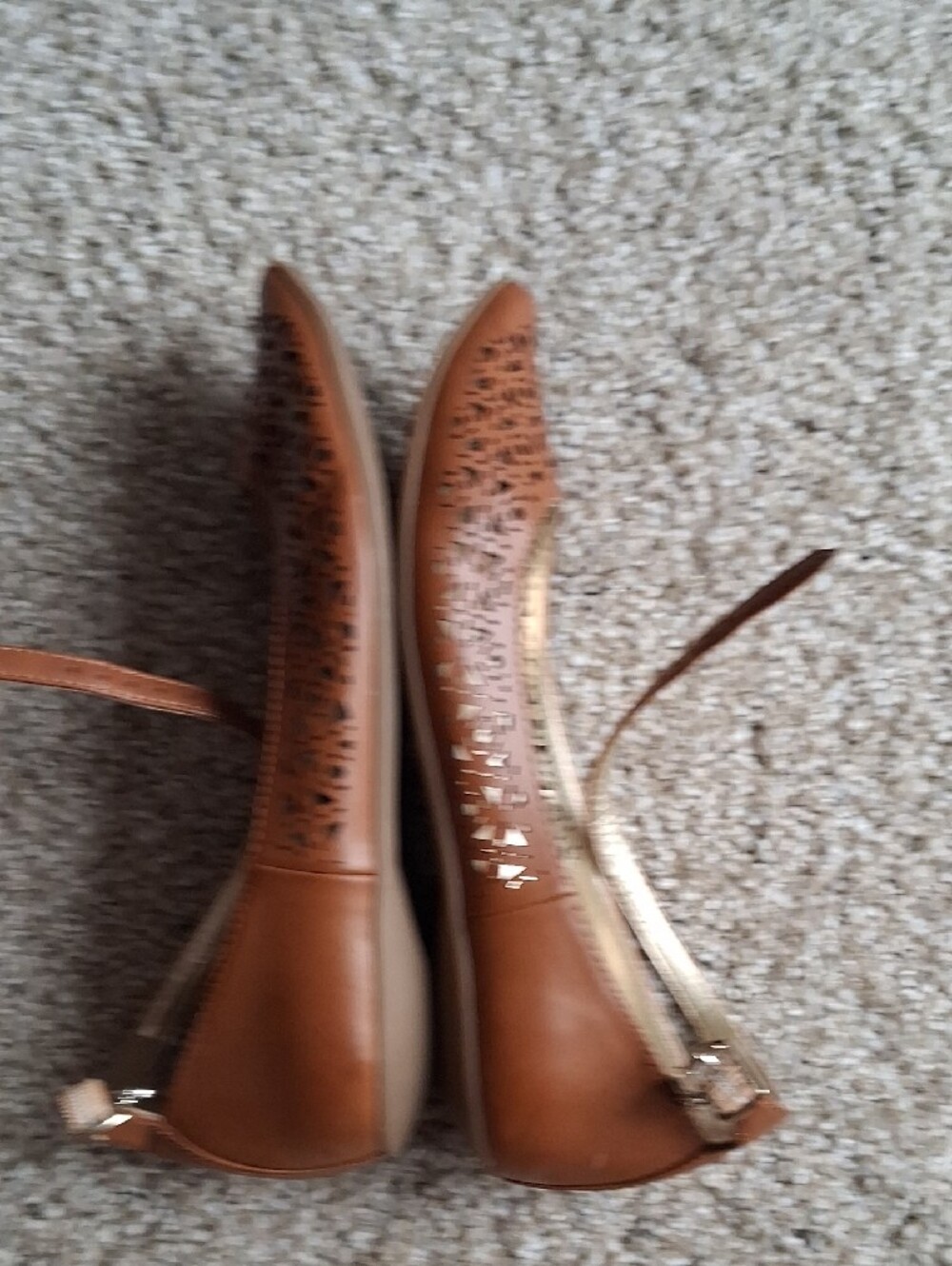BCBGeneration Laser-Cut Tan Pointed Ankle-Strap - Picture 6 of 6